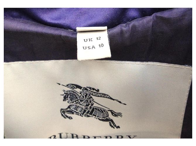 Burberry Blue Satin Trench Coat Purple - view 6