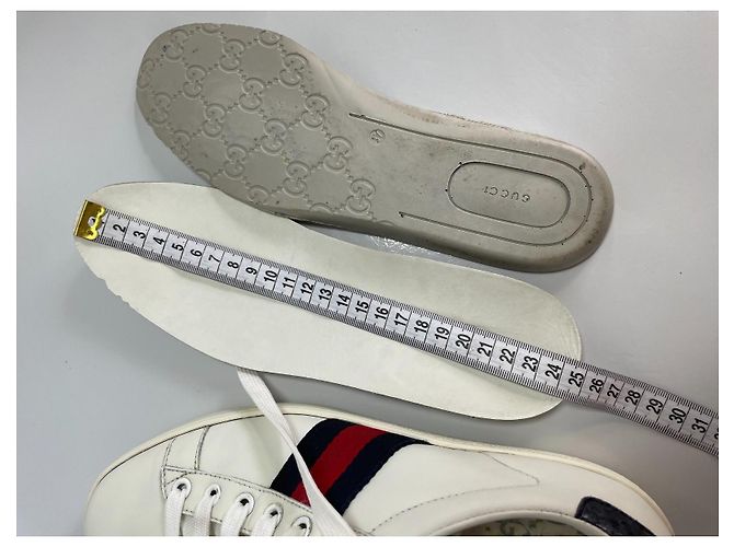 Gucci Ace Sneakers in pelle con banda Web e dettaglio serpente Bianco - vista 13