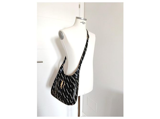Borsa a tracolla Gucci x Balenciaga Jackie Pelle Nera Nero - vista 12