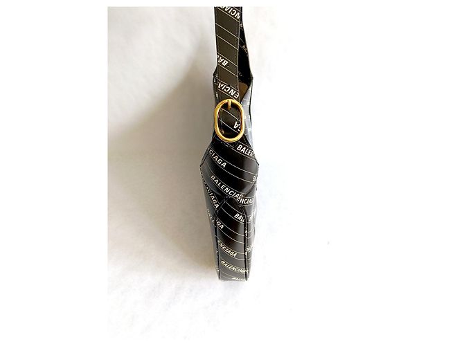 Borsa a tracolla Gucci x Balenciaga Jackie Pelle Nera Nero - vista 2