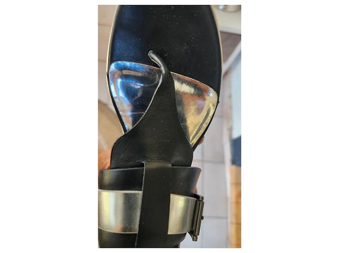 Calvin Klein Sandali con listini neri e argento Nero - vista 7