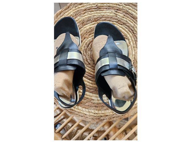Calvin Klein Sandali con listini neri e argento Nero - vista 8