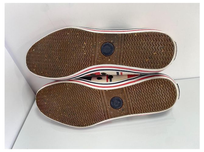 Fred Perry Southsea Deckchairs Canvas Ballerinas Weiß Rot Dunkelblau - Ansicht 8
