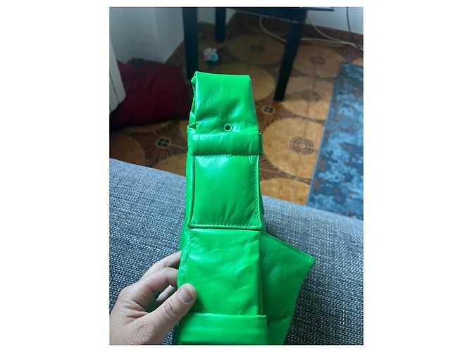 Bottega Veneta Borsa a Spalla Padded Cassette Verde - vista 5