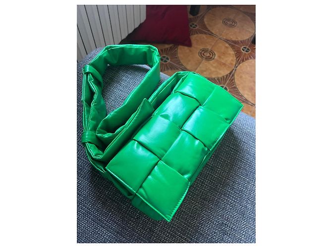 Bottega Veneta Borsa a Spalla Padded Cassette Verde - vista 6