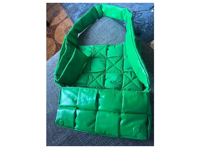 Bottega Veneta Borsa a Spalla Padded Cassette Verde - vista 7