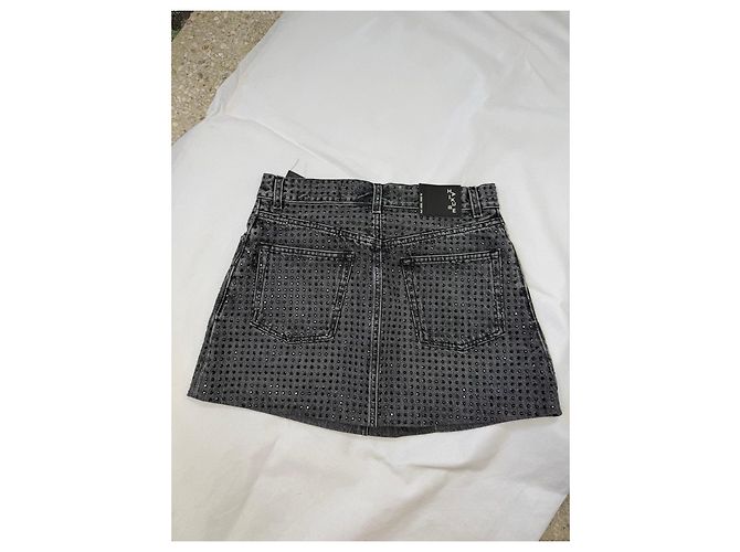 Autre Marque Haikure Falda vaquera Susana W Marble Black Silver Strass Negro - vista 2