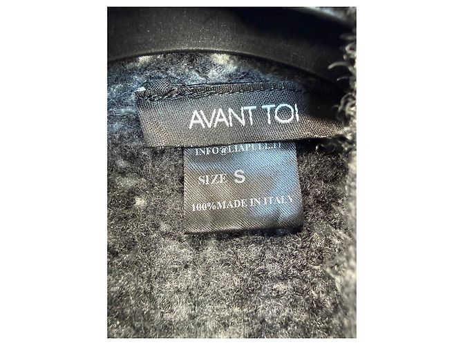 Autre Marque Avant Toi Langer Cardigan Grau Metallic Metallisch - Ansicht 2