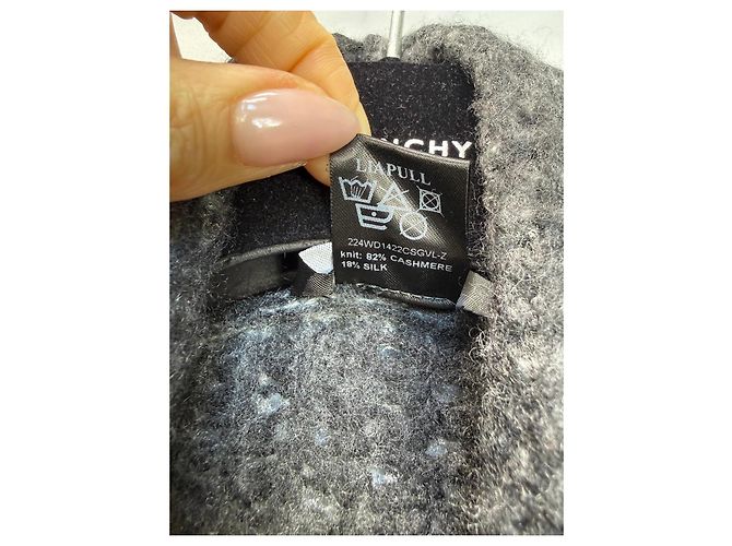 Autre Marque Avant Toi Langer Cardigan Grau Metallic Metallisch - Ansicht 3