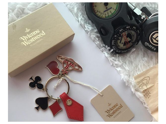 Vivienne Westwood Porte-clés Ace of Spades Noir Rouge Doré - vue 5