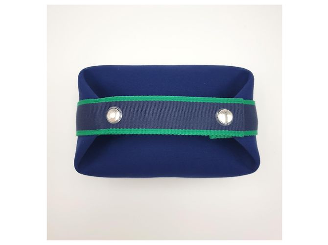 Hermès Pochette Bride-a-Brac PM Marine Blu Verde - vista 4