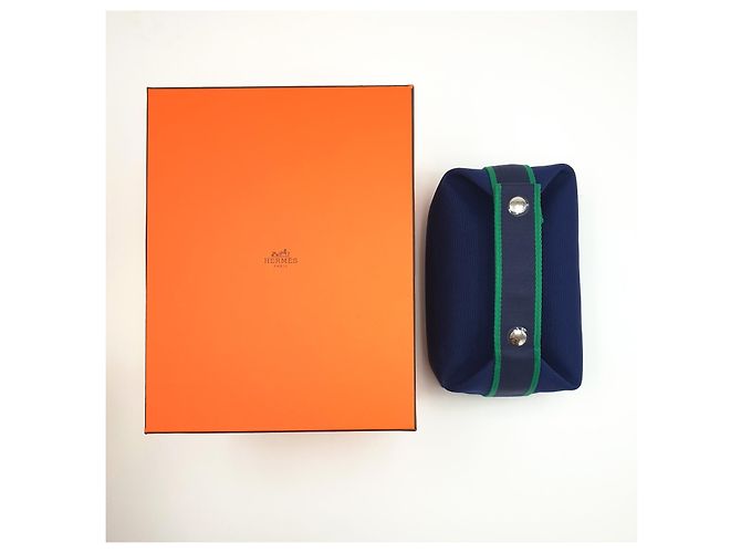 Hermès Pochette Bride-a-Brac PM Marine Blu Verde - vista 9
