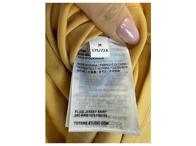 Totême Fluid Jersey Maxirock - Gelb - Ansicht 4