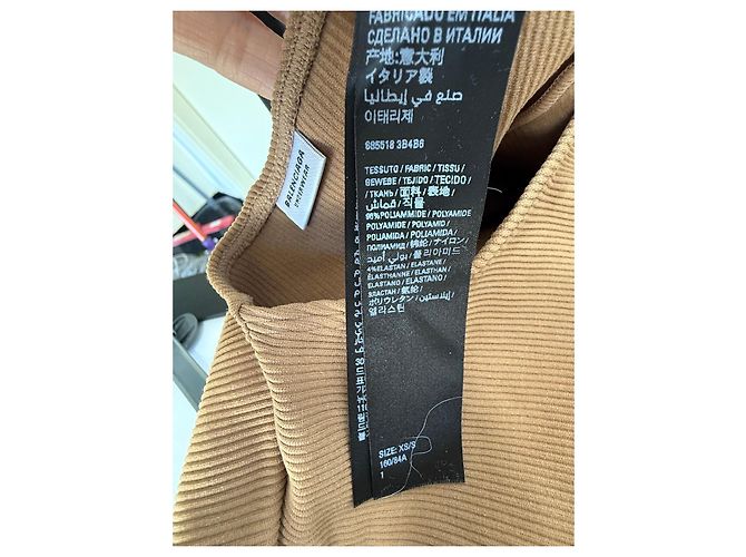 Camiseta de canalé Balenciaga Underwear Castaño - vista 4