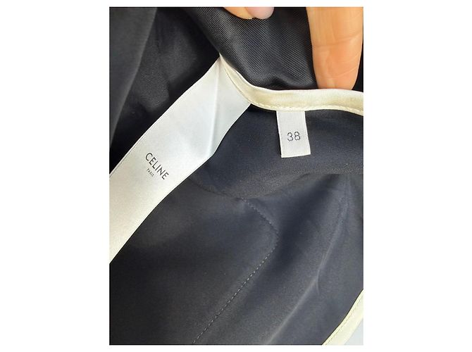 Céline Celine Pantaloncini in seta e acetato neri Nero - vista 3