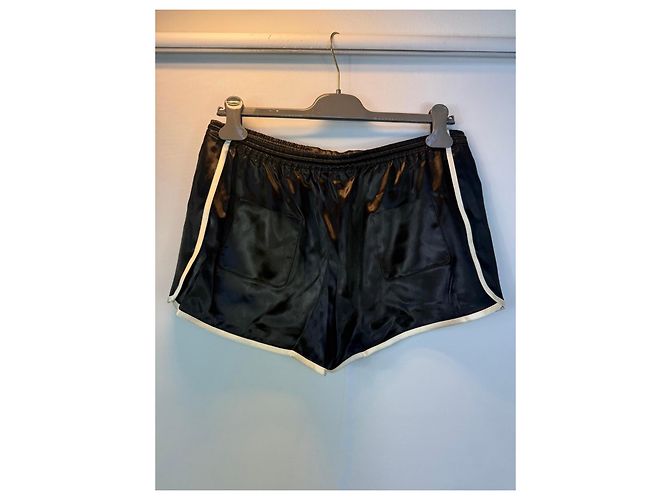 Céline Celine Pantaloncini in seta e acetato neri Nero - vista 5