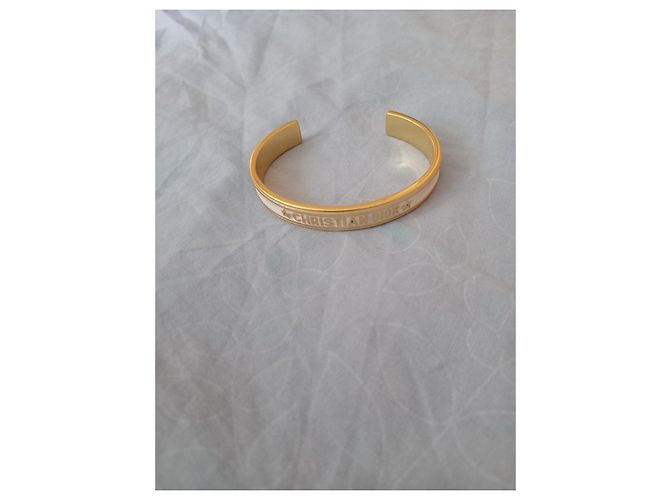 Bracciale rigido Christian Dior in smalto Bianco - vista 4
