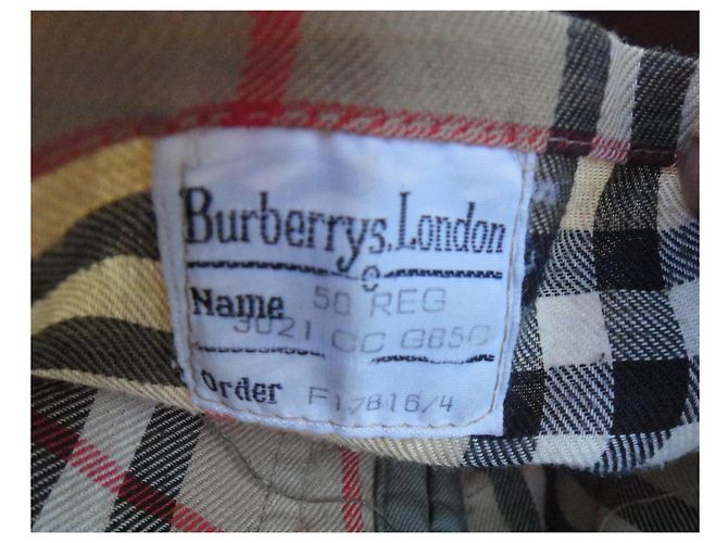 Burberry Gabardine Regenmantel Größe 50 Khaki - Ansicht 7