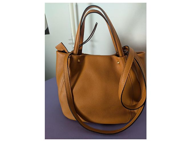 Gianni Chiarini Bolsa de mão em couro mostarda - vista 11