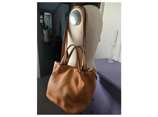 Gianni Chiarini Bolsa de mão em couro mostarda - vista 14