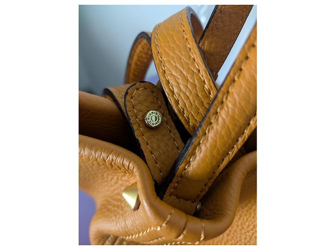 Gianni Chiarini Bolsa de mão em couro mostarda - vista 3