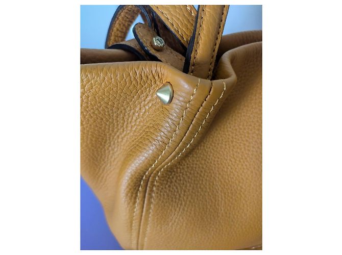 Gianni Chiarini Bolsa de mão em couro mostarda - vista 4