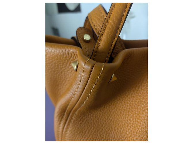 Gianni Chiarini Bolsa de mão em couro mostarda - vista 5