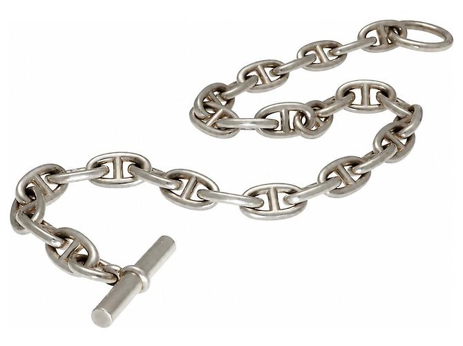 Hermès Chaîne d’Ancre GM Halskette aus massivem Silber - Ansicht 2
