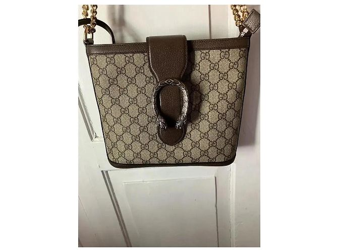 Gucci Dionysus GG Supreme Piccola Borsa a Secchiello Marrone Monogramma - vista 12