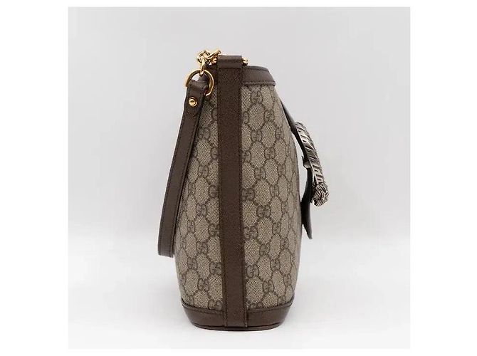 Gucci Dionysus GG Supreme Piccola Borsa a Secchiello Marrone Monogramma - vista 4
