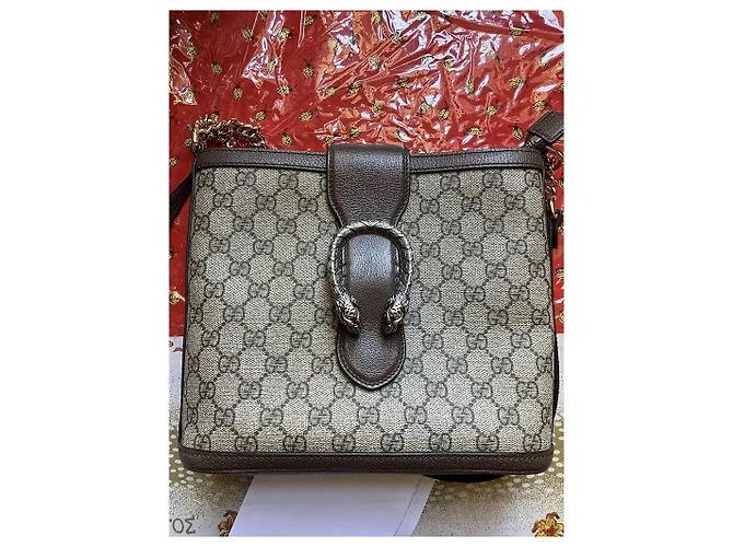 Gucci Dionysus GG Supreme Piccola Borsa a Secchiello Marrone Monogramma - vista 5