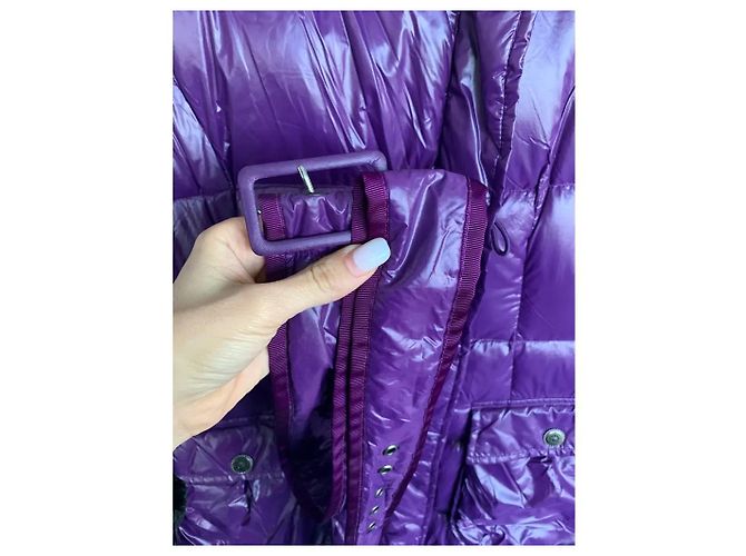 Roccobarocco Abrigo Largo Acolchado Morado Púrpura - vista 5