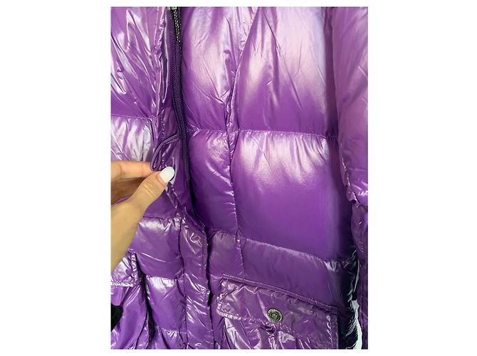 Roccobarocco Abrigo Largo Acolchado Morado Púrpura - vista 6