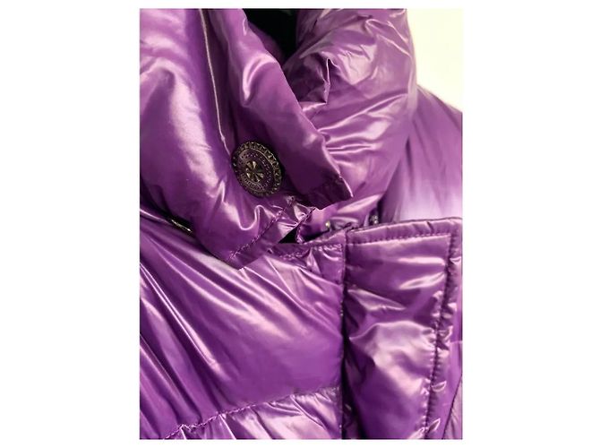 Roccobarocco Abrigo Largo Acolchado Morado Púrpura - vista 7
