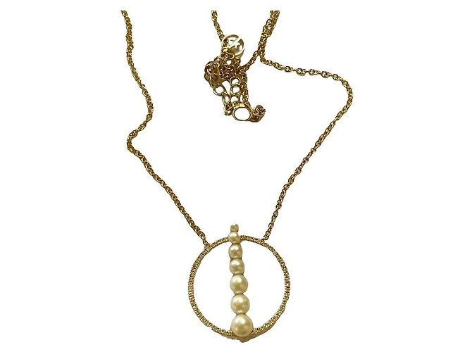 Autre Marque Anissa Kermiche Perlen- und Diamantkette Golden - Ansicht 2