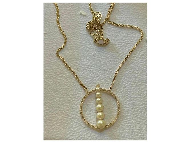 Autre Marque Anissa Kermiche Perlen- und Diamantkette Golden - Ansicht 3