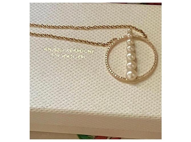 Autre Marque Anissa Kermiche Perlen- und Diamantkette Golden - Ansicht 4