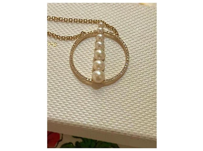 Autre Marque Anissa Kermiche Perlen- und Diamantkette Golden - Ansicht 5