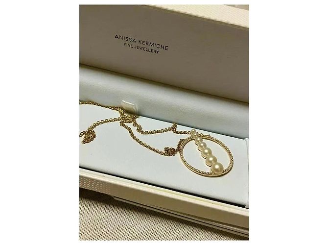 Autre Marque Anissa Kermiche Perlen- und Diamantkette Golden - Ansicht 7