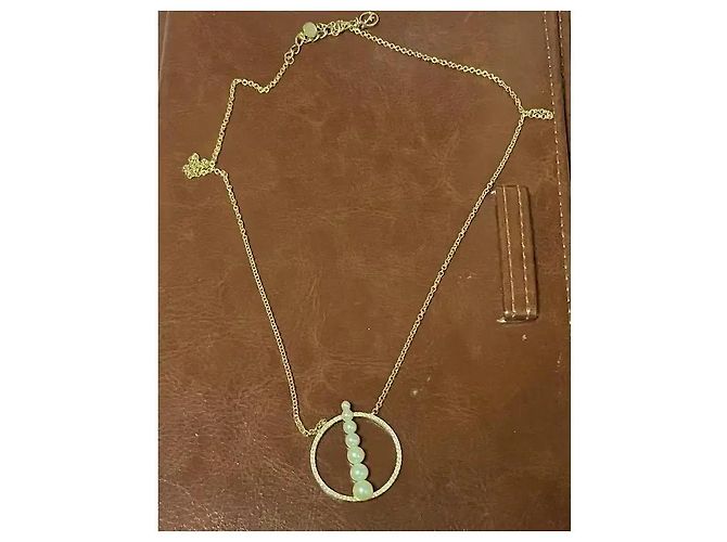 Autre Marque Anissa Kermiche Perlen- und Diamantkette Golden - Ansicht 8