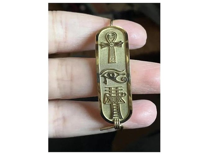 Autre Marque Feidt Paris Bracciale Scarabeo « Vie Protection Force » Oro Giallo 9k D'oro - vista 3
