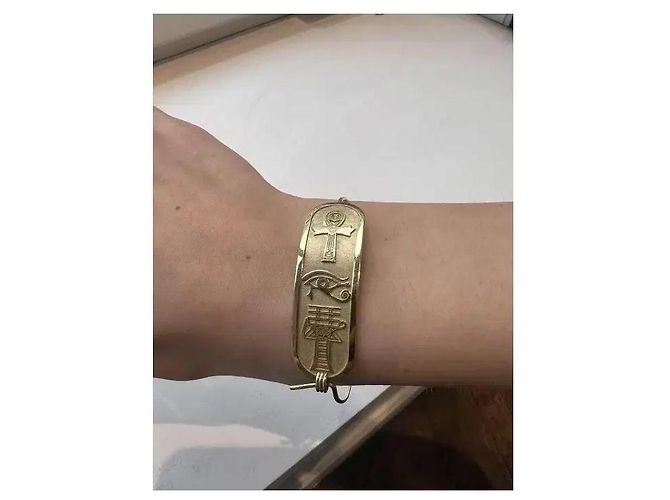 Autre Marque Feidt Paris Bracciale Scarabeo « Vie Protection Force » Oro Giallo 9k D'oro - vista 5