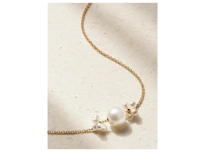 Autre Marque Sophie Bille Brahe Collar Orangerie de Perles Dorado - vista 3