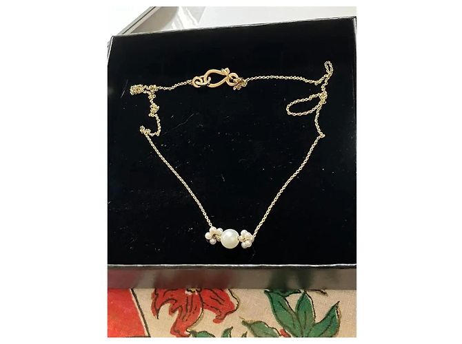 Autre Marque Sophie Bille Brahe Collar Orangerie de Perles Dorado - vista 5