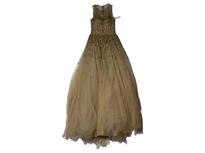 Zuhair Murad Abendkleid beige Golden - Ansicht 2