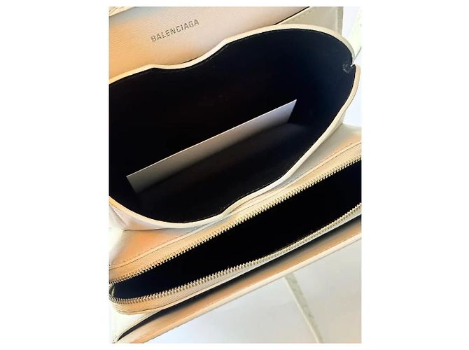 Borsa Balenciaga Le B Small in pelle bianca stampa coccodrillo Bianco - vista 2