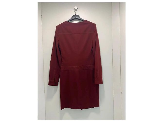 Armani Jeans Vestido Midi Burdeos - vista 5