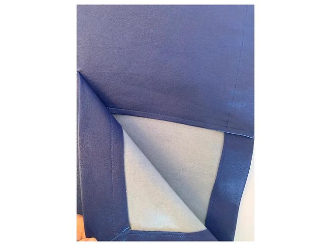 Bel Air Leder-Bleistiftrock in Marineblau Dunkelblau - Ansicht 5
