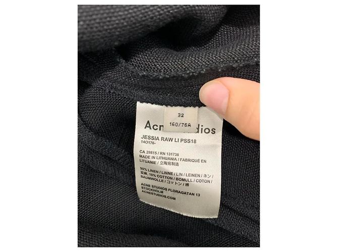 Acne Studios Jessia Leinenkleid - Schwarz - Ansicht 3