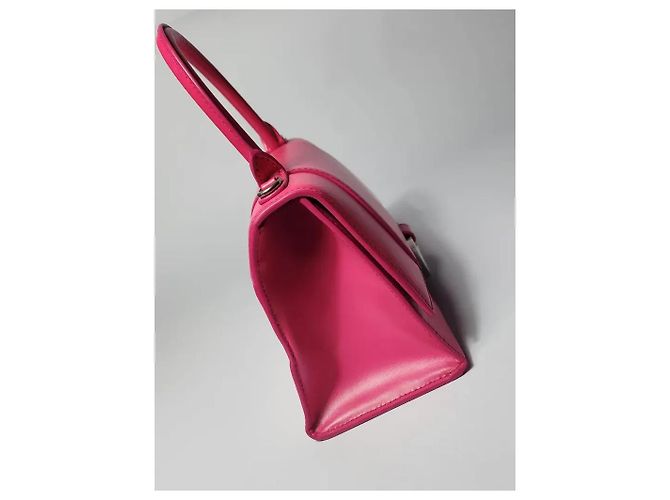 Bolsa Balenciaga Hourglass em Couro Rosa - vista 10